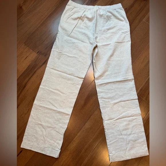 KIM ROGERS Women’s Cream Linen Pants - Picture 5 of 8